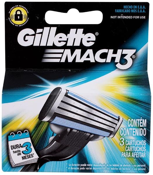 Cartuchos de Gillette Mach 3 con 3 piezas