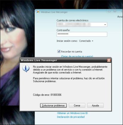 Error en la conexi&Atilde;&sup3;n al Messenger Numero 81000036