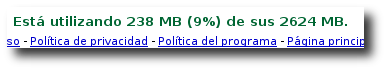 Mi espacio en Gmail