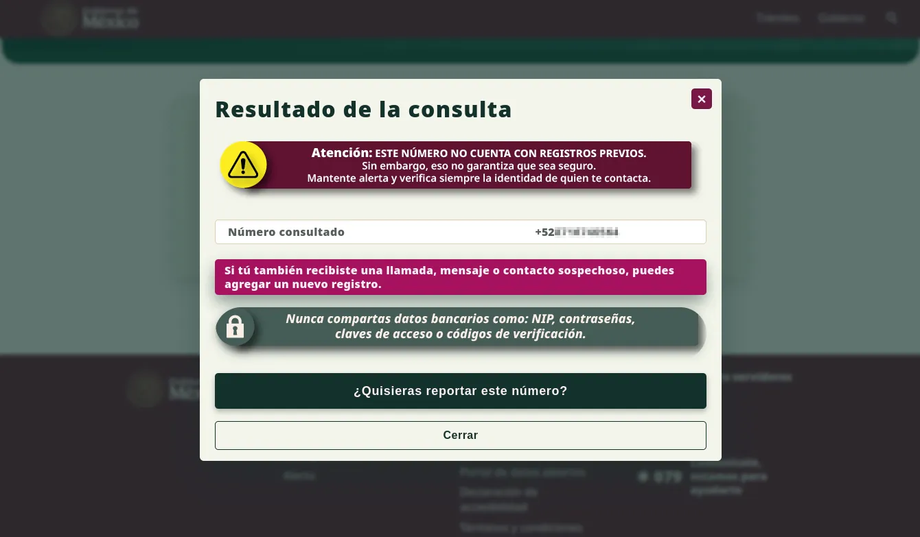 Resultado de la consulta