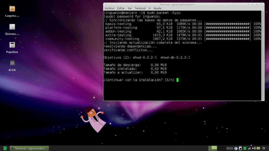 Actualizando el sistema