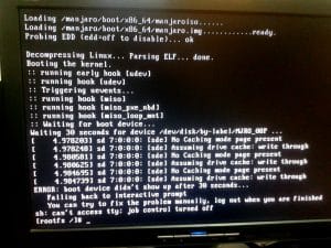 Creando una USB de arranque para Manjaro Error al iniciar Manjaro desde una unidad USB