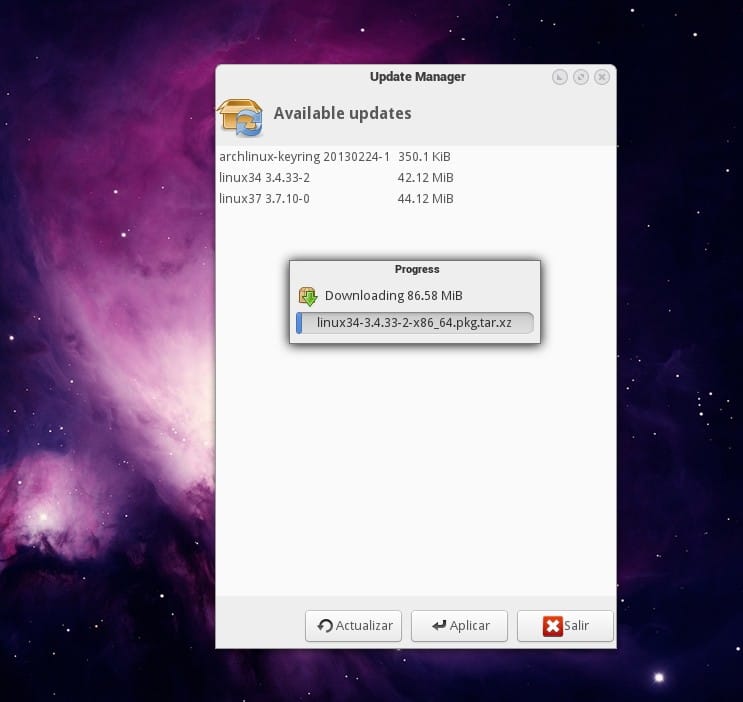 Pamac sustituye a pacman-gui en Manjaro 0.8.4 Actualizando el sistema