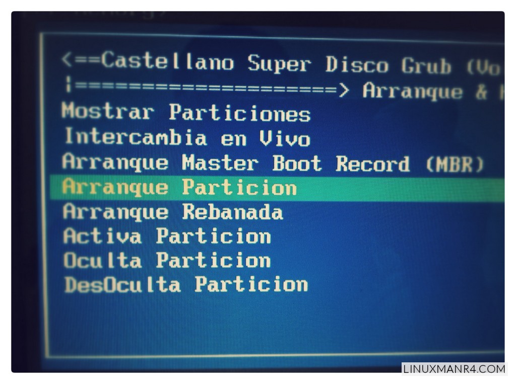 arranque particion