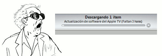 Mensaje de iTunes Descargando el software de actualización
