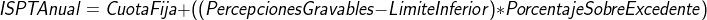 Fórmula para calcular el ISPT