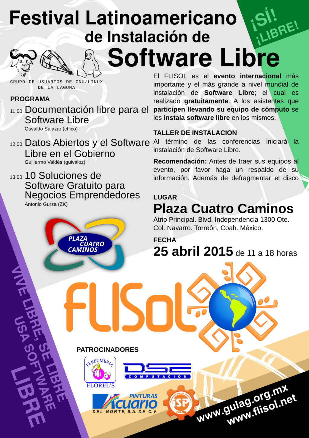 Póster del FLISOL 2015