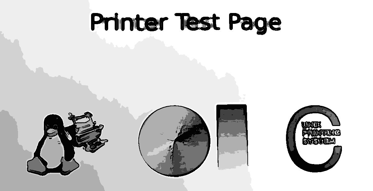 printer test page cups