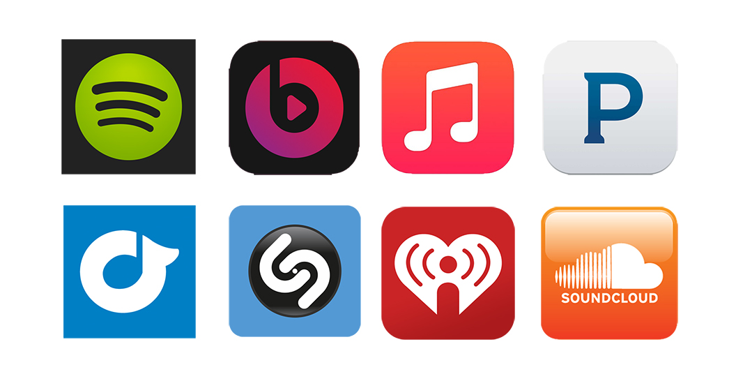 Varios servicios de música por internet.