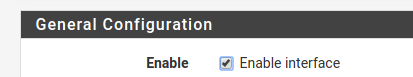Habilitar una interface en pfSense.