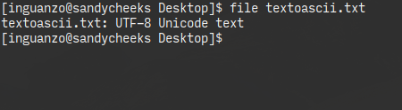 El resultado es que file lo identifica como UTF-8