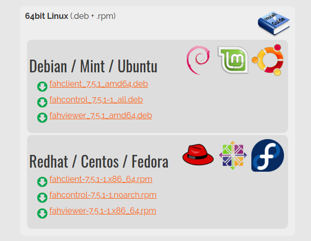 Folding at home esta disponible en las principales distribuciones linux.