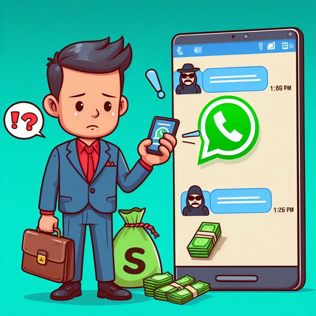 Ganar dinero dando me gusta a videos de Youtube, suena a estafa. persona siendo estafada por whatsapp