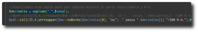 Ejemplo del uso de la función